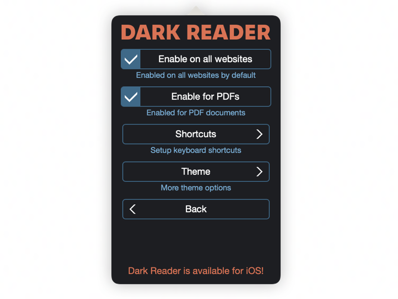 图片[5]-【编号：2487】Dark Reader for Safari：深色主题模式让你尽享macOS的黑暗魅力！-奥力呦给